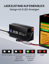 ECO-WORTHY 14,6V 20A LiFePO4 Akkumulátor Töltő Anderson Csatlakozóval - Gyorstöltés Autó, Teherautó, Mélyciklusú Akkumulátorokhoz 4