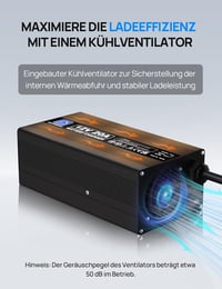 ECO-WORTHY 14,6V 20A LiFePO4 Akkumulátor Töltő Anderson Csatlakozóval - Gyorstöltés Autó, Teherautó, Mélyciklusú Akkumulátorokhoz 3