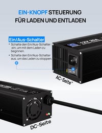 ECO-WORTHY 14,6V 20A LiFePO4 Akkumulátor Töltő Anderson Csatlakozóval - Gyorstöltés Autó, Teherautó, Mélyciklusú Akkumulátorokhoz 8