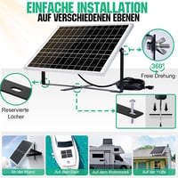 ECO-WORTHY 25W 12V Monokristályos Napelem Szett Szabályozóval és SAE Kábellel 3