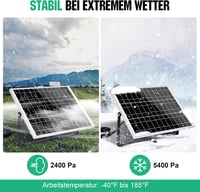 ECO-WORTHY 25W 12V Monokristályos Napelem Szett Szabályozóval és SAE Kábellel 8