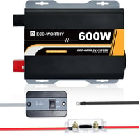 ECO-WORTHY 600W Színusz Inverter - 12V-230V Napelemes Áramátalakító Távirányítóval, Autóhoz, Lakóautóhoz, Kempingezéshez és Otthoni Napeleme 1