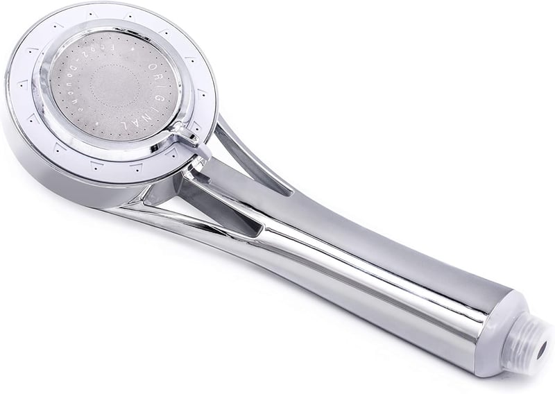 Eco2 Zuhanyfej - Bronz Anyagú Víztakarékos Zuhany, Kör Alakú Dizájn, Polírozott Felület, Könnyű 250g, Modern Fürdőszobai Kiegészítő