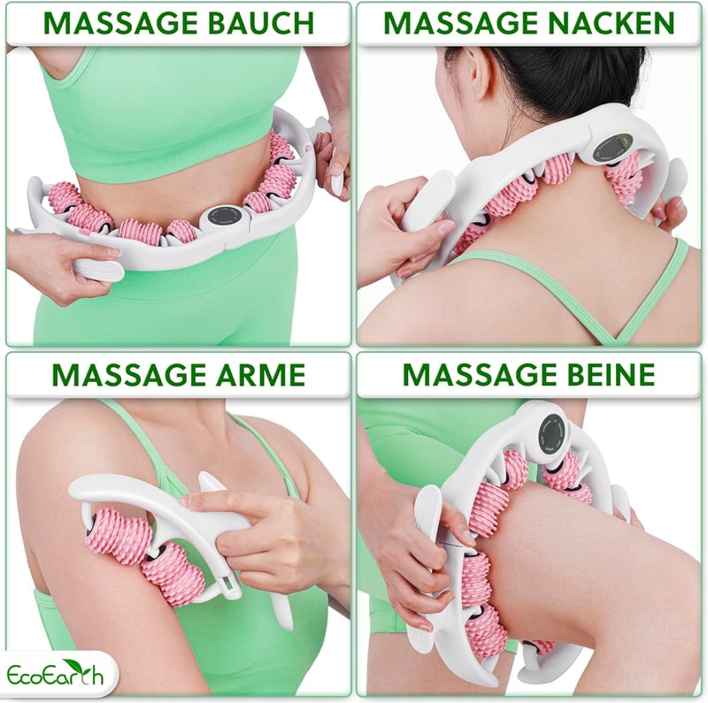 EcoEarth Cellulite Masszázshenger Lábakhoz, Combokhoz és Hashoz - Fascia Roller