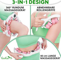 EcoEarth Cellulite Masszázshenger Lábakhoz, Combokhoz és Hashoz - Fascia Roller 2