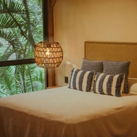 EcoGehen 3db Rattan Függőlámpa Akkumulátoros Kültéri Beltéri Boho Stílusú Hordozható Lámpa Kert 8