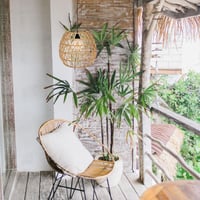EcoGehen 3db Rattan Függőlámpa Akkumulátoros Kültéri Beltéri Boho Stílusú Hordozható Lámpa Kert 9
