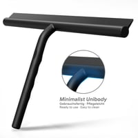 Racletă de duș din silicon ecooe 33 cm cu suport negru, montare fără găurire - Accesoriu pentru curățarea cabinei de duș și a geamurilor, anti-calcar 5