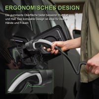 Nabíjací kábel pre elektromobily ECOPOINT 11-5-STR Typ 2, 11 kW, 3-fázový 16A, Mennekes Mode 3, kompatibilný s EV a PHEV, 5 m rovný kábel 5
