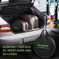 Nabíjací kábel pre elektromobily ECOPOINT 11-5-STR Typ 2, 11 kW, 3-fázový 16A, Mennekes Mode 3, kompatibilný s EV a PHEV, 5 m rovný kábel 7