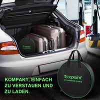 Nabíjací kábel ECOPOINT Type 2 pre elektromobily, 22 kW, 3-fázový 32A, Mennekes Mode 3, kompatibilný s EV a PHEV, 7,5 m špirálový kábel 8