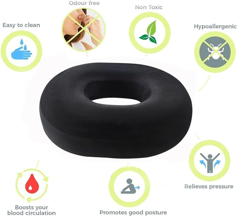 Ecosafeter Fánk Alakú Coccyx Párna Irodai Székhez Terhesség és Sciatica Fájdalomra