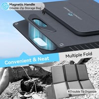 Ecosonique 60W Napelem Összecsukható Állvánnyal, USB-C PD 45W Töltő, IP67 Vízálló Hordozható Napkollektor Kempinghez 7
