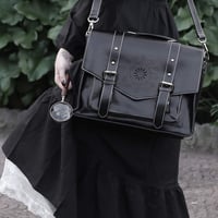 ECOSUSI Női Hátizsák Messenger Táska Vegan Bőr 15.6 Colos Laptop Fekete 2