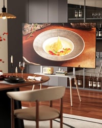 Suport TV ECOTINY pentru ecrane de 49-86 inchi, stand TV portabil din lemn, înălțime reglabilă, cu organizator de cabluri și poliță, alb, max. 50 kg, VESA 400x600 mm 7
