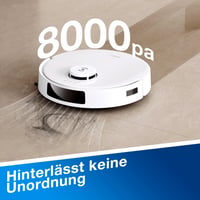 Robotický vysávač ECOVACS DEEBOT N20 Plus s funkciou mopovania, sací výkon 8000 Pa, stanica PureCyclone, technológia proti namotávaniu vlasov, výdrž batérie 300 minút, biely 3