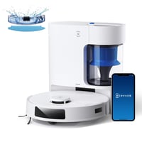 Robotický vysávač ECOVACS DEEBOT N20 Plus s funkciou mopovania, sací výkon 8000 Pa, stanica PureCyclone, technológia proti namotávaniu vlasov, výdrž batérie 300 minút, biely 1