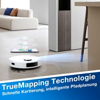 Robotický vysávač ECOVACS DEEBOT N20 Plus s funkciou mopovania, sací výkon 8000 Pa, stanica PureCyclone, technológia proti namotávaniu vlasov, výdrž batérie 300 minút, biely 6