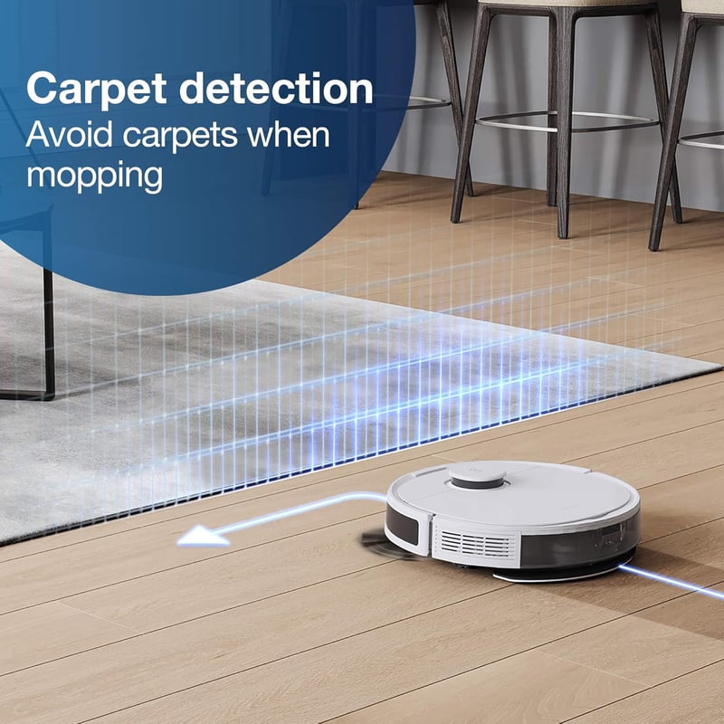 ECOVACS Deebot N8 robotporszívó moppal, 2300Pa szívóerő, lézeres navigáció, szőnyegdetektálás