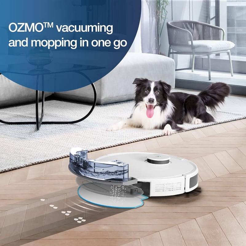 ECOVACS Deebot N8 robotporszívó moppal, 2300Pa szívóerő, lézeres navigáció, szőnyegdetektálás