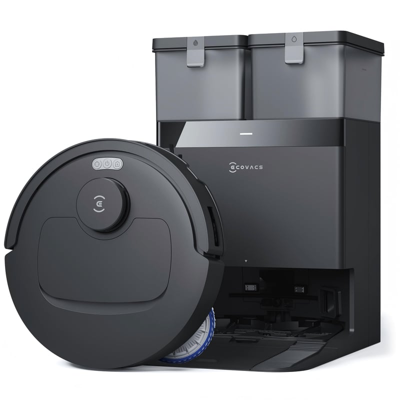 Robot aspirator cu mop ECOVACS DEEBOT T30C Omni, 20000 Pa, OZMO Turbo 2.0, ZeroTangle 3.0, TruEdge 2.0, stație All-in-One, spălare mop la 75°C, negru