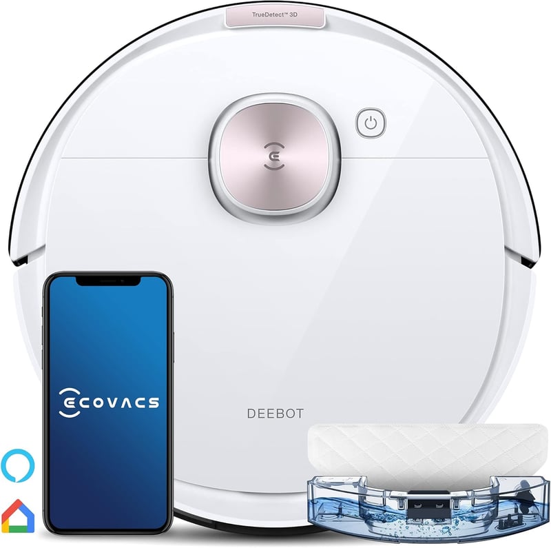 ECOVACS Deebot X2 Omni robotporszívó felmosó funkcióval, 8000Pa szívóerő, 3 órás üzemidő, intelligens akadályfelismerés, Google Home kompati