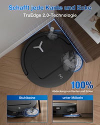 Robotický vysávač s funkciou mopovania ECOVACS T50 Omni Gen2, sací výkon 21000 Pa, vysúvacia kefa, technológia AIVI, výška 81 mm 3