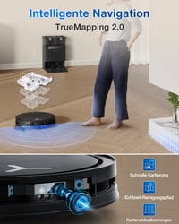 Robotický vysávač s funkciou mopovania ECOVACS T50 Omni Gen2, sací výkon 21000 Pa, vysúvacia kefa, technológia AIVI, výška 81 mm 8