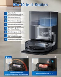 Robotický vysávač ECOVACS T80 Omni s funkciou mopovania, 18 000 Pa, technológia OZMO ZeroTangle AIVI 5
