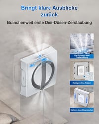 ECOVACS Winbot W2 Pro ablaktisztító robot 3 fúvókás vízpermetezővel 5