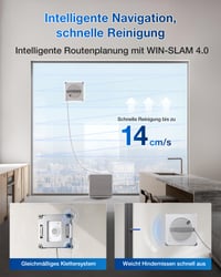 Robot de curățat ferestre ECOVACS WINBOT W2S Omni cu stație multifuncțională - Curățare automată a ferestrelor 6