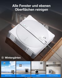 Robotický čistič okien ECOVACS WINBOT W3 OMNI s multifunkčnou stanicou, automatickým čistením mopu, inteligentným čistením okrajov, trojtryskovým rozprašovaním a ovládaním cez aplikáciu 6