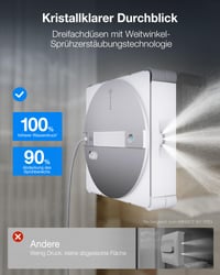 Robotický čistič okien ECOVACS WINBOT W3 OMNI s multifunkčnou stanicou, automatickým čistením mopu, inteligentným čistením okrajov, trojtryskovým rozprašovaním a ovládaním cez aplikáciu 4