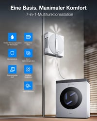 Robotický čistič okien ECOVACS WINBOT W3 OMNI s multifunkčnou stanicou, automatickým čistením mopu, inteligentným čistením okrajov, trojtryskovým rozprašovaním a ovládaním cez aplikáciu 5