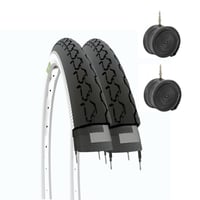 ECOVELO 24 x 1 3/8 (37-540) Sada plášťa a duše na bicykel pre mestské a detské bicykle, bielo-čierna, 2 ks 1