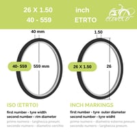 Set 2 Anvelope Ecovelo 26 x 1.50 (40-559) MTB Trekking City + 2 Camere, Alb-Negru, Slick 2