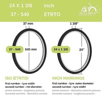 Sada vonkajší plášť + duša pre invalidný vozík Ecovelo EBA24GXE - sivá - 24" (37-540) - 2 ks 2