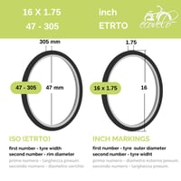 Detský plášť na bicykel ECOVELO 16 x 1.75 (47-305) biely cestný plášť na bicykel 2 ks 2