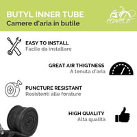 Anvelopă bicicletă MTB pentru copii ECOVELO 20 x 1.95 (50-406) neagră, cu inserție, 2 bucăți + cameră de aer Mountain Bike 4