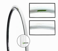 Farebný plášť na bicykel ECOVELO 700x23C (23-622) Slick pre cestné a fixie bicykle, biely 3