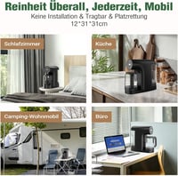 Ecoviva WP-RO-200G Stolni sustav za filtriranje vode s reverznom osmozom, 5-stupanjska filtracija, TDS monitor u stvarnom vremenu, omjer 3:1, bez instalacije, crni 2
