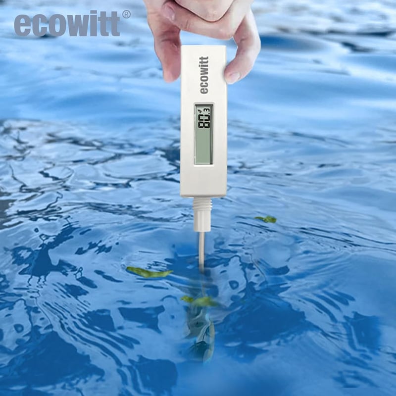 ECOWITT Úszómedence Hőmérő Digitális Vízérzékelő LCD Kijelzővel