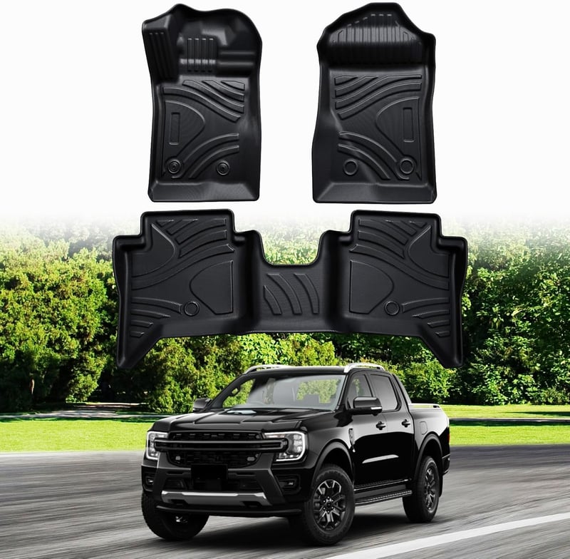 ECOZEN Ford Ranger 2023-2026 3D gumiszőnyeg szett TPE csúszásmentes autószőnyeg