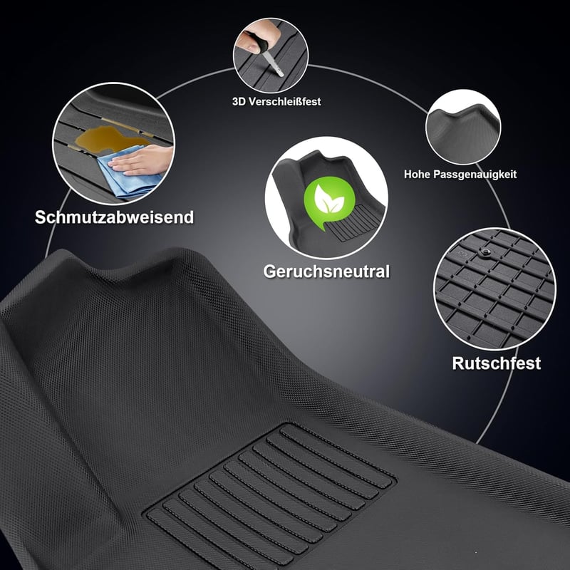 ECOZEN Tesla Model Y gumiszőnyeg 3D vízálló XPE környezetbarát autó szőnyeg