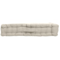Pernă de podea ED Enjoy Home Panama cu mâner, 50x50x10 cm, ecru, 100% bumbac, umplutură din bumbac reciclat, matlasată 3