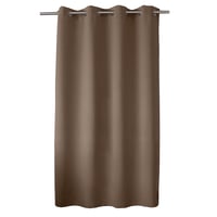 Zatemňovací záves ED Enjoy Home s 8 striebornými kovovými krúžkami, farba vison hnedá, 140x180 cm, 100 % polyester, certifikát Oeko-TEX, kolekcia Réglisse 1