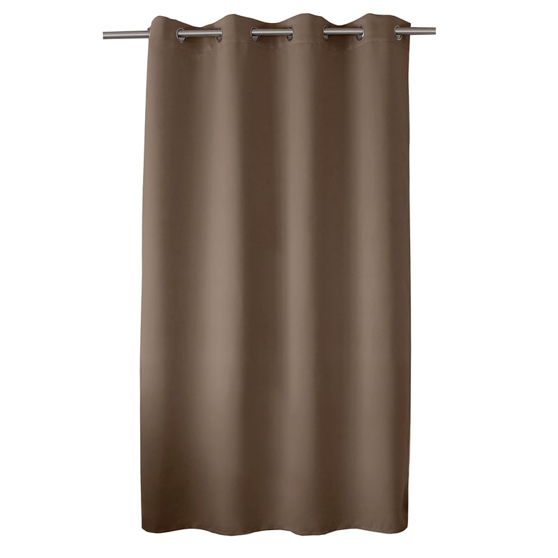 Zatemňovací záves ED Enjoy Home s 8 striebornými kovovými krúžkami, farba vison hnedá, 140x180 cm, 100 % polyester, certifikát Oeko-TEX, kolekcia Réglisse