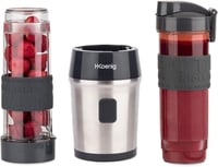 H.Koenig SMOO9 Kompakt Smoothie Készítő - 570ml, BPA-mentes, 300W, 2 Hordozható Palackkal 4
