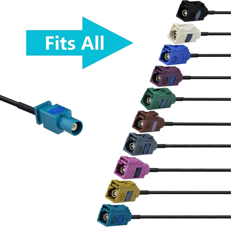 BINGFU Fakra Z - SMA Male Antenna Hosszabbító Kábel 30cm - Autós GPS, FM Rádió, Sirius XM, 4G LTE, Bluetooth Kompatibilis