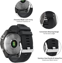 Garmin Fenix fekete szilikon óraszíj - strapabíró cserepánt 5